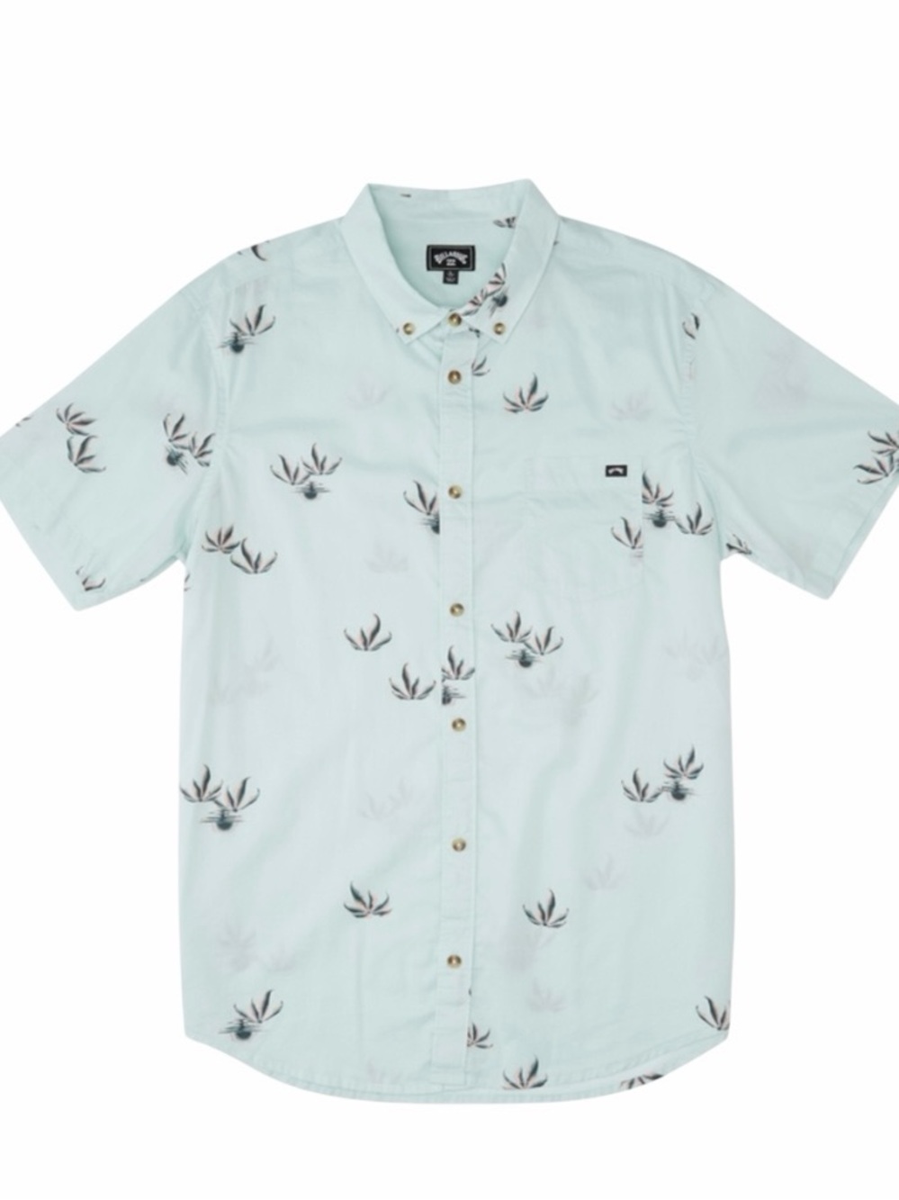 Billabong Sundays Mini Button Down Short Sleeve Woven Shirt Size Small